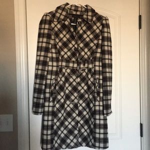 Plaid peacoat
